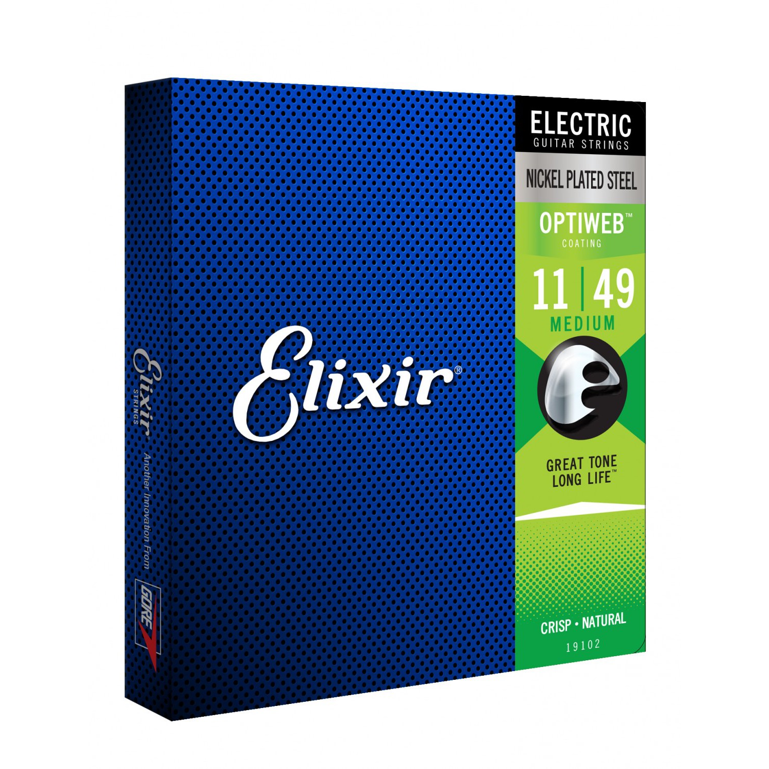 Elixir 19102 Optiweb Medium 11-49 - struny do gitary elektrycznej