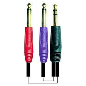 SCHULZKABEL GIS-1 JACK STEREO - 2x JACK MONO - kabel insertowy (1m)