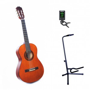 Alvera ACG100 4/4 (N) - gitara klasyczna + Tuner JT01 + statyw