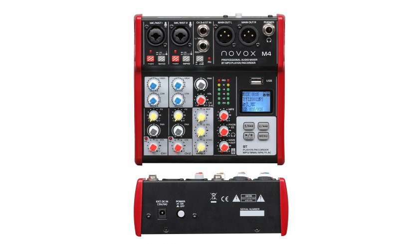 NOVOX M4MKII - mikser analogowy MP3/USB/BT