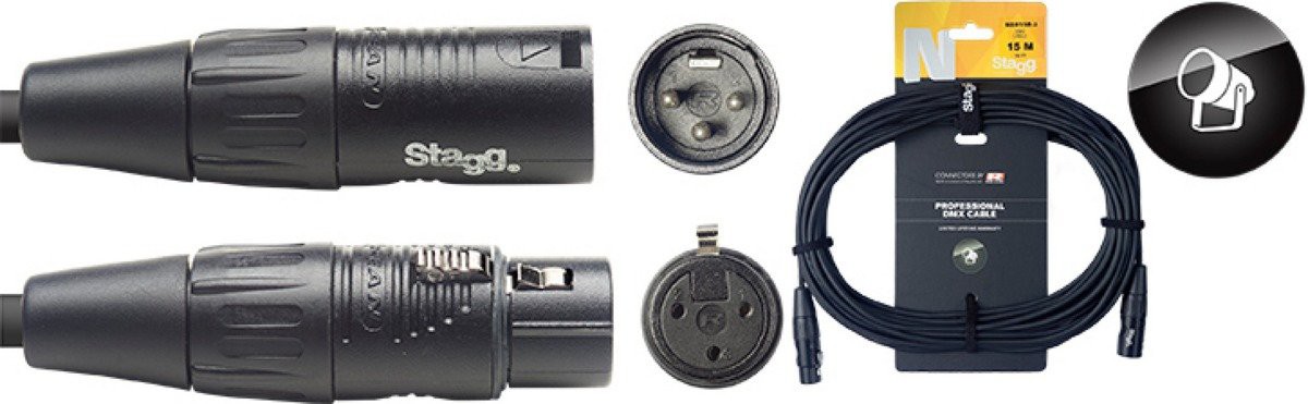 Stagg NDX1,5R-3 - kabel DMX 1,5m Stagg NDX1,5R-3 - kabel DMX 1,5m