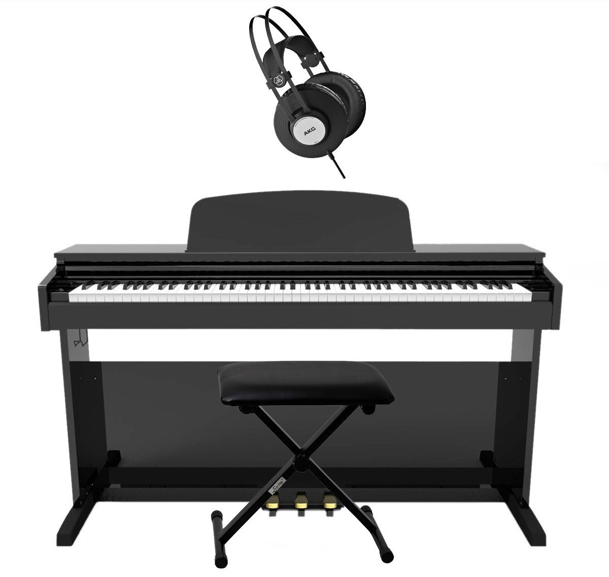 Ringway RP220 RW PVC - pianino cyfrowe + ława + słuchawki