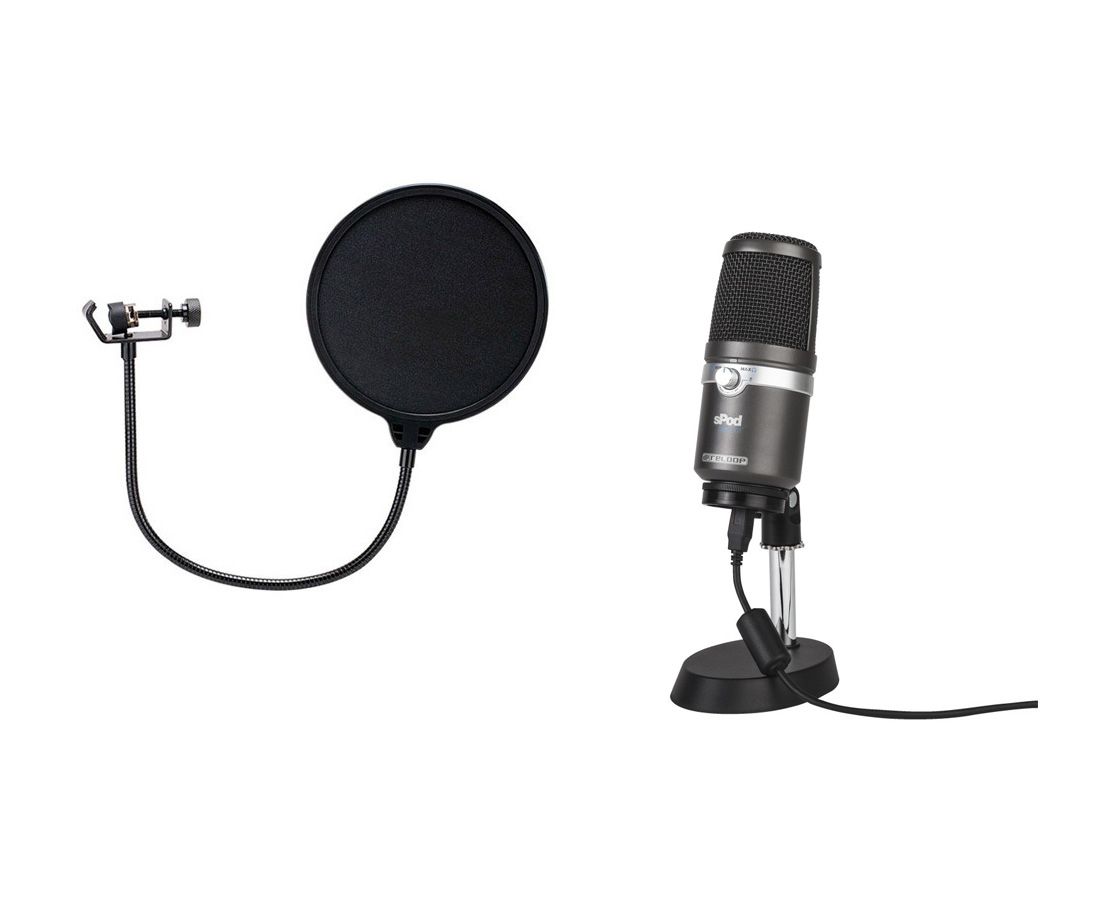 Reloop sPod Platinum - mikrofon studyjny + pop filtr