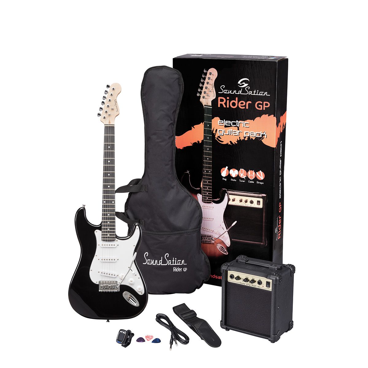 Soundsation RIDER GP BK - zestaw z gitarą elektryczną