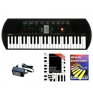 Casio SA-77 - keyboard + zasilacz + książeczki + kurs CD