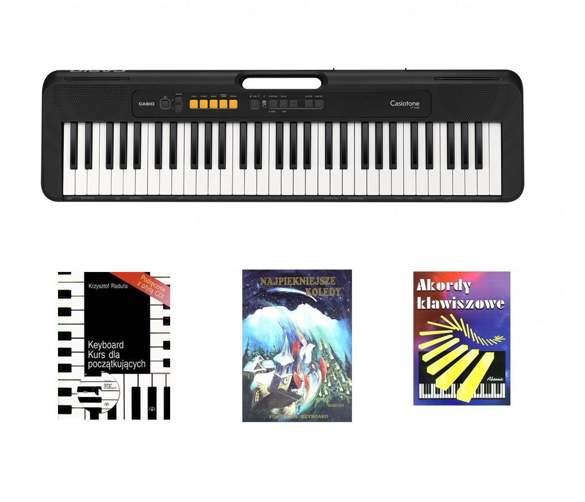 CASIO CT-S100 - keyboard + książeczki + kurs CD