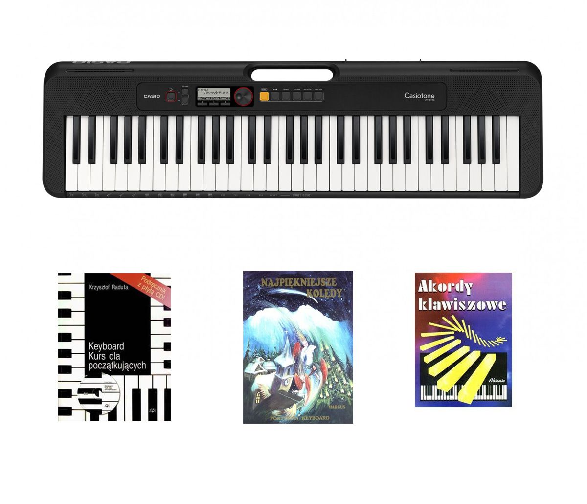 CASIO CT-S200 - keyboard + kolędy + kurs CD