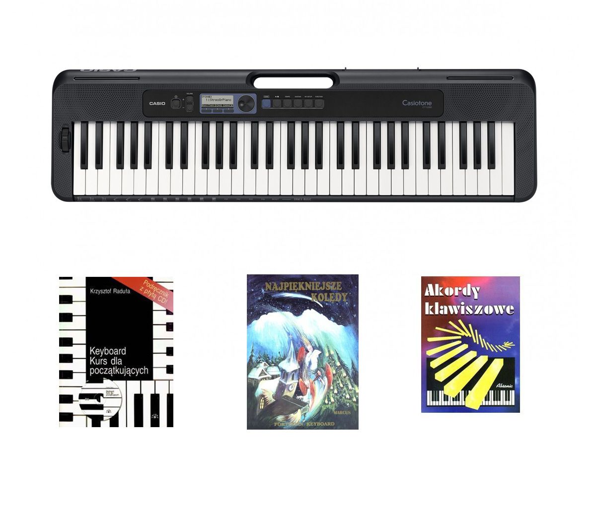 CASIO CT-S300 - keyboard + kolędy + kurs CD