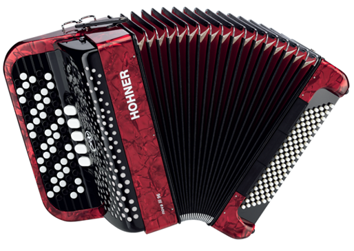 HOHNER NOVA III 96 - akordeon guzikowy (czerwony)