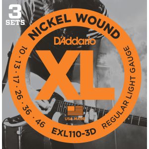 D'ADDARIO EXL110-3D - zestaw strun do gitary elektrycznej