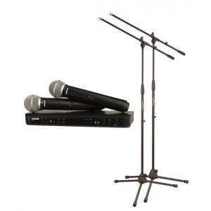 Shure BLX288E/PG58 - system bezprzewodowy + statywy