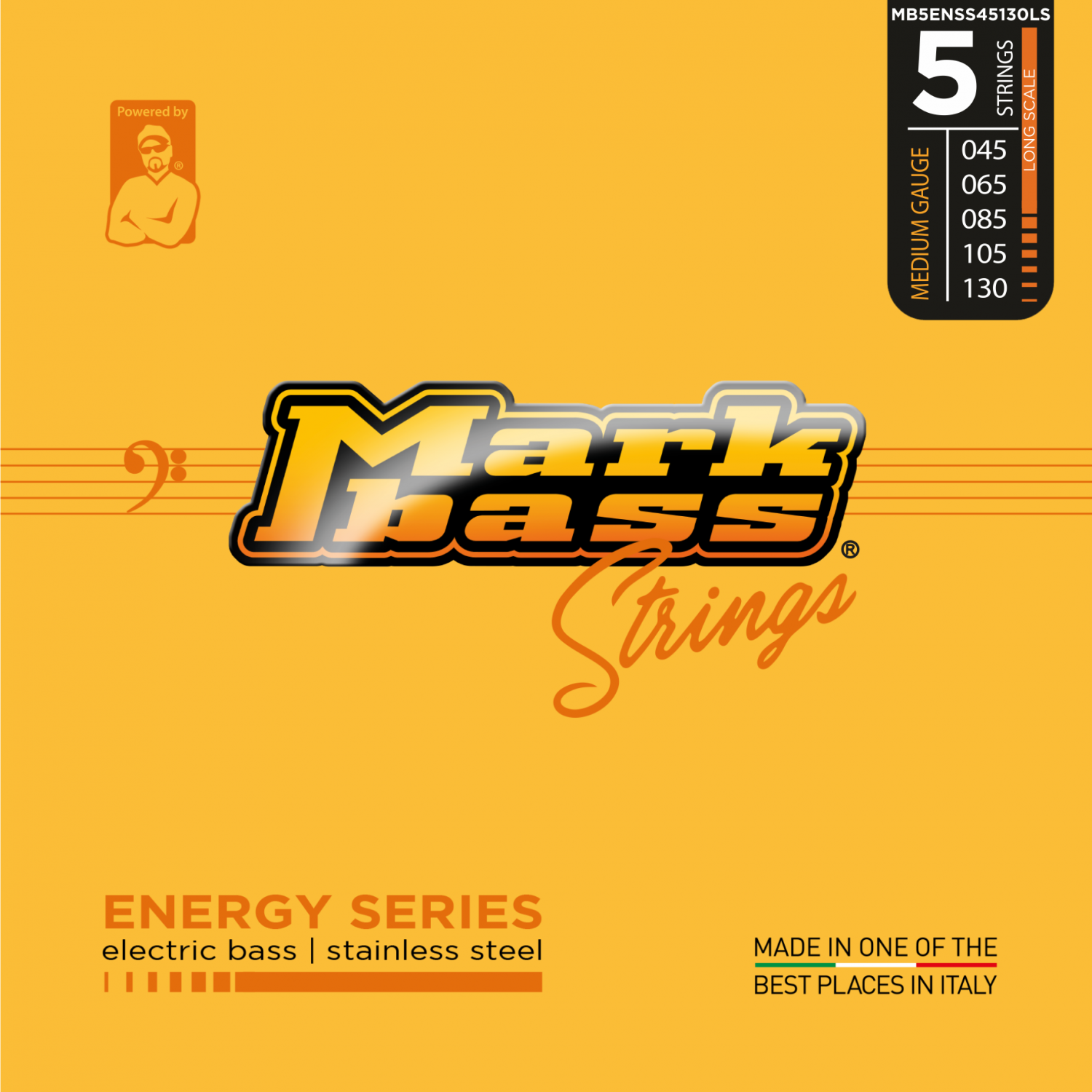 Mark Bass 5 ENERGY 45-130 stainless steel - struny do gitary basowej 045 065 085 105 130