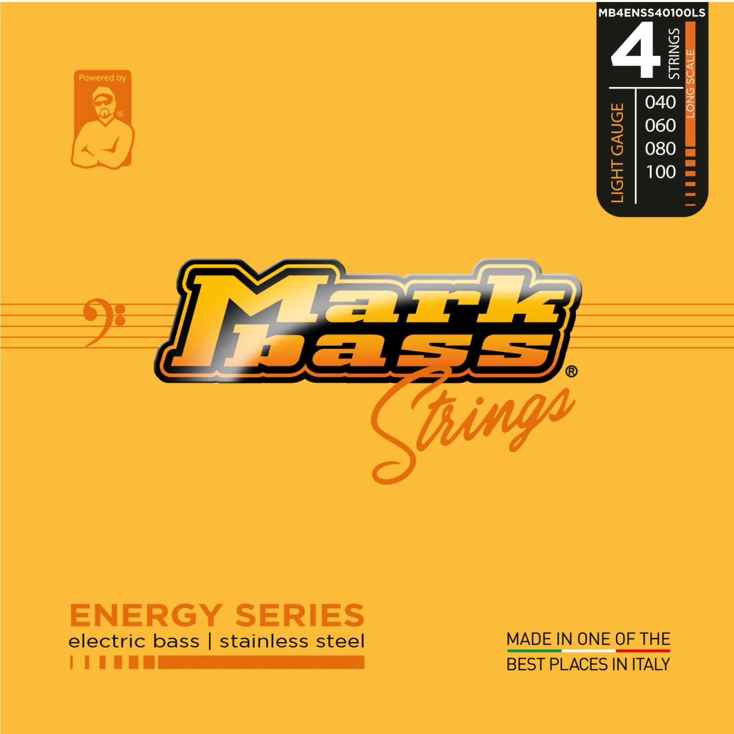 Mark Bass 4 ENERGY 40-100 stainless steel - struny do gitary basowej 040 060 080 100