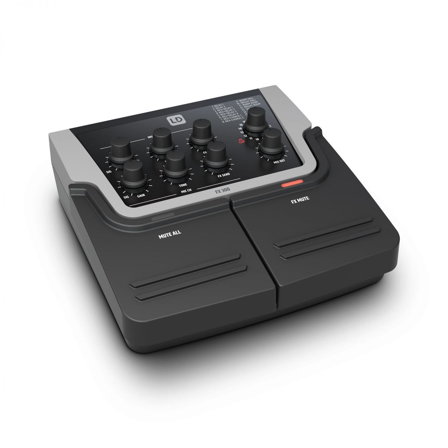 LD Systems FX 300 - 2-Channel Pedal with 16 Digital Effects LD Systems FX 300 - 2-kanałowy efekt z 16 cyfrowymi efektami