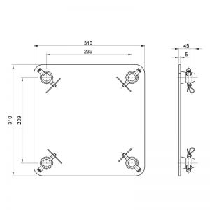 Alustage PDS 35 310X310 CZ - Podstawa