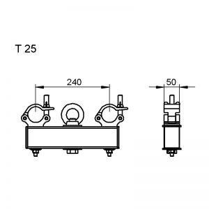 Alustage T-25 - Adapter