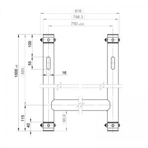 Alustage T-74 - Ramka montażowa