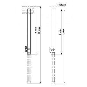 Alustage TLL-03 NOGA TELESKOPOWA 30cm