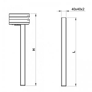 Alustage SLL-02 NOGA STAŁA 20cm