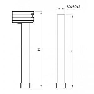 Alustage SL-04 - NOGA STAŁA 40cm