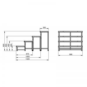 Alustage SM-08 - schodek do podestu scenicznego