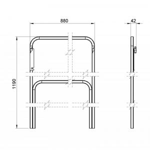 Alustage SBS 14 - STALOWA BARIERKA DLA SCA05