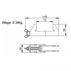 Alustage SCD-47 - KLAMRA SPINAJĄCA PODESTY