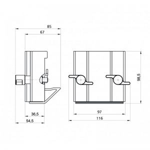 Alustage SCD-64 - Klamra do barierek SPS14