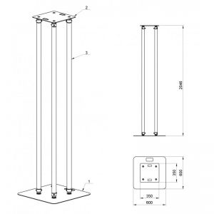 Alustage MOVING HEAD TOWER 2M