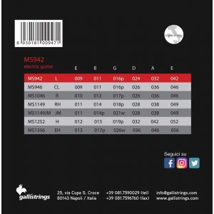 Galli MS942 Light - struny do gitary elektrycznej