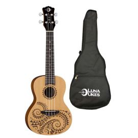 Luna Uke Tattoo Spruce Concert - ukulele koncertowe