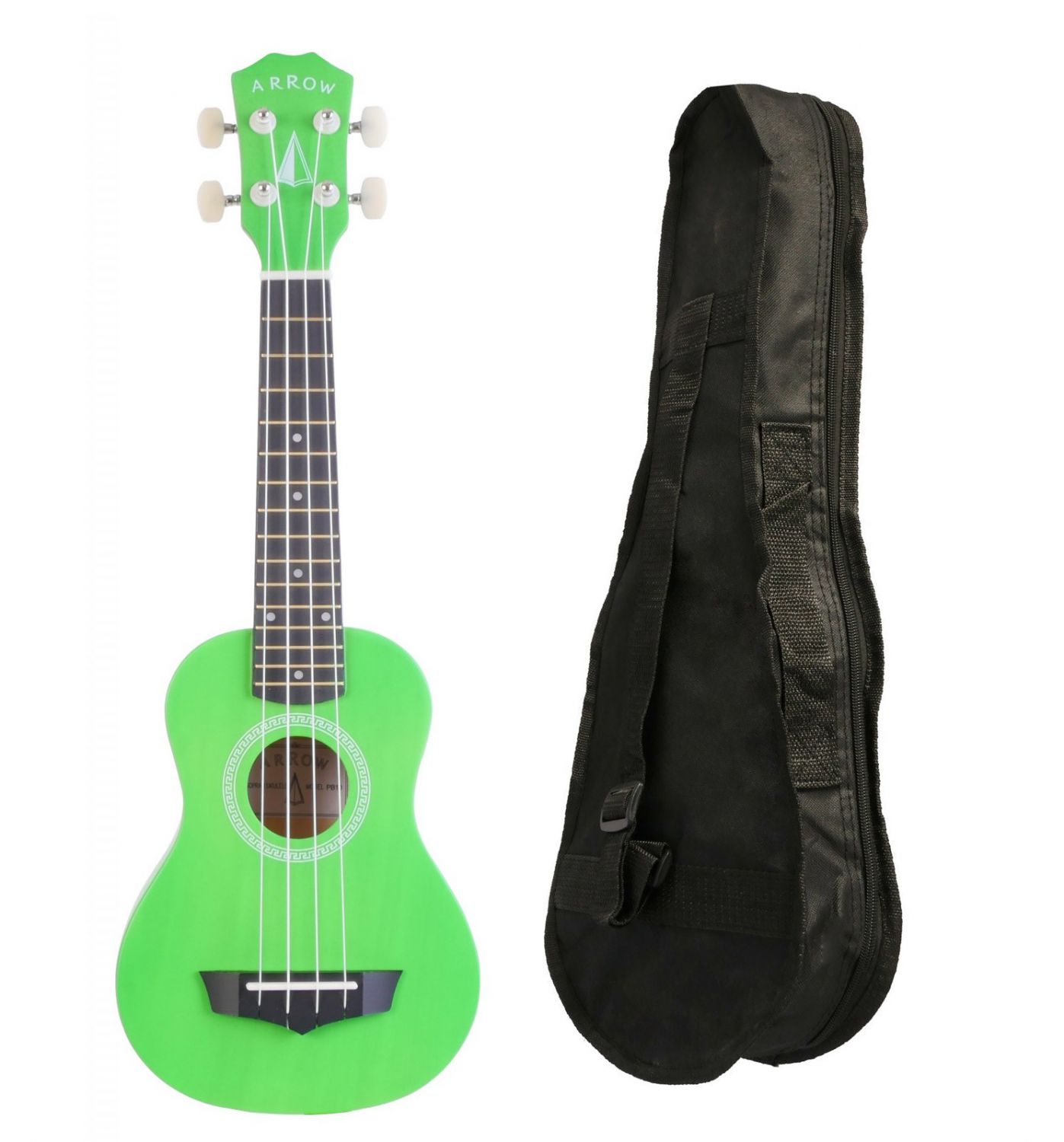 Arrow PB10 GR Soprano Green - ukulele sopranowe z pokrowcem