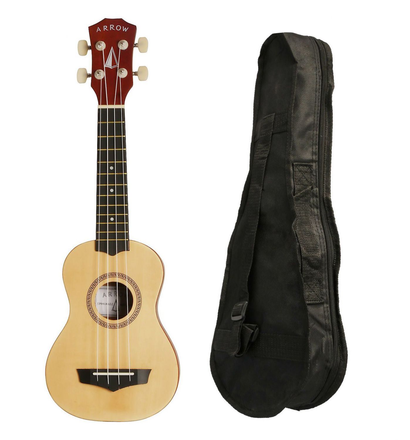 Arrow PB10 NA Natural Bright Top - ukulele sopranowe z pokrowcem