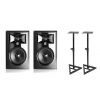 JBL 2x 306P MkII - monitory studyjne aktywne + statywy