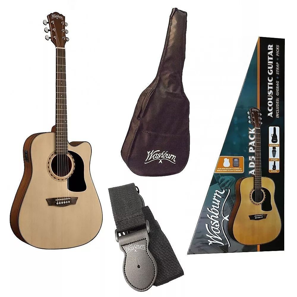 WASHBURN AD 5 CE (N) PACK gitara elektroakustyczna WASHBURN AD 5 CE (N) PACK gitara elektroakustyczna