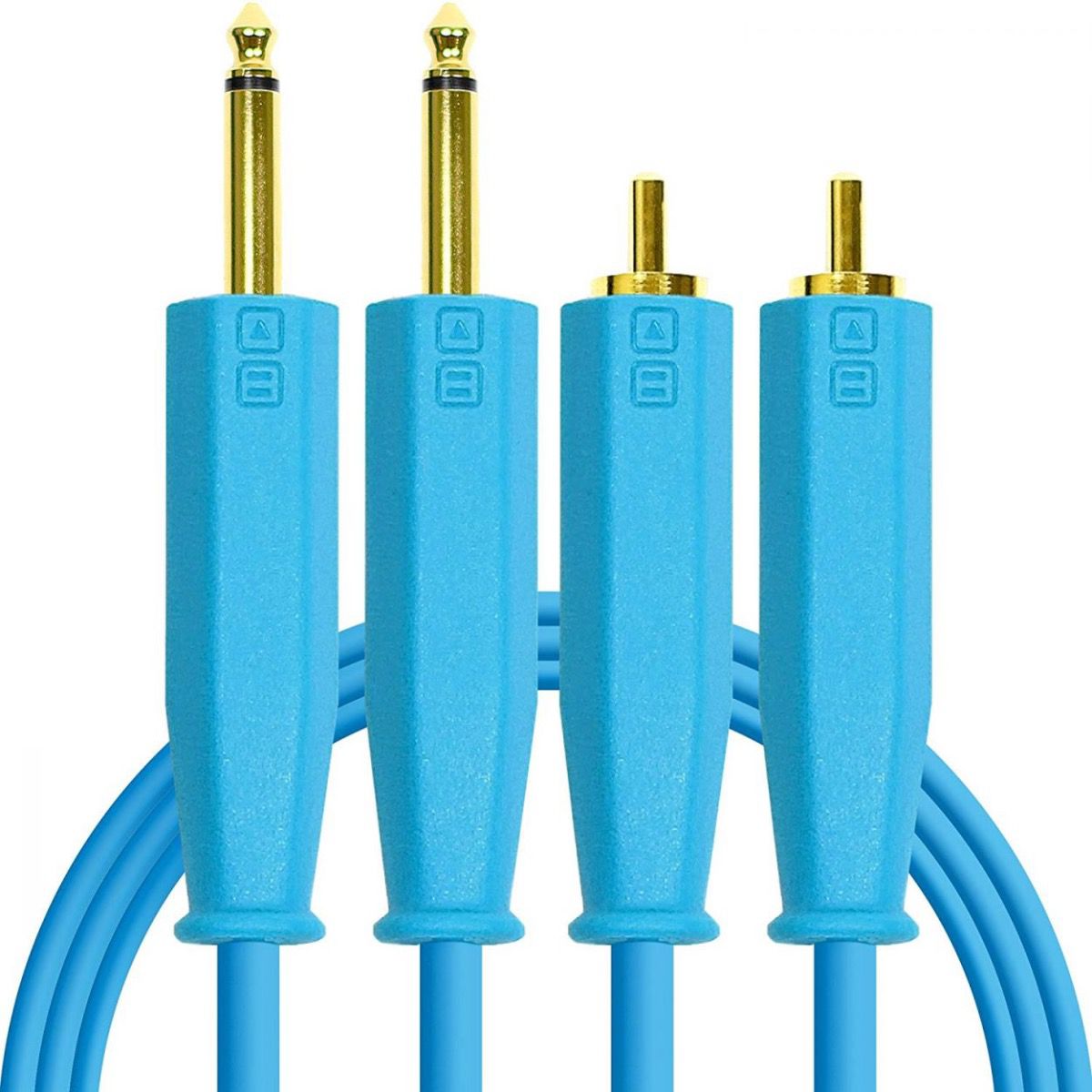 DJ TECHTOOLS- Chroma Cabels Audio RCA -JACK (6,3mm) 1,5 m- niebieski DJ TECHTOOLS- Chroma Cabels Audio RCA -JACK (6,3mm) 1,5 m- niebieski