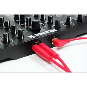 DJ TECHTOOLS- Chroma Cabels Audio RCA -JACK (6,3mm) 1,5 m- pomarańczowy