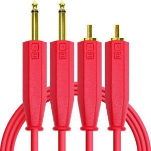 DJ TECHTOOLS- Chroma Cabels Audio RCA -JACK (6,3mm) 1,5 m- czerwony