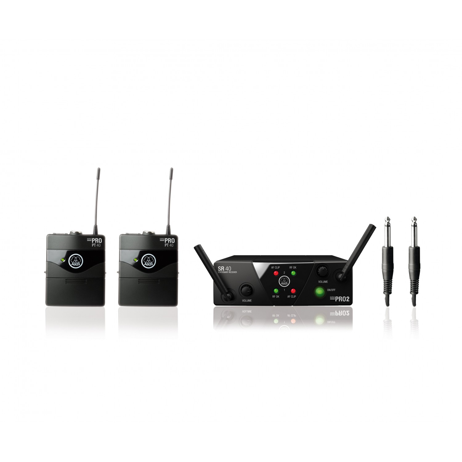 AKG WMS 40 MINI 2 Dual Instrumental Set ISM2 ISM3 (864.375-864.850) - zestaw bezprzewodowy