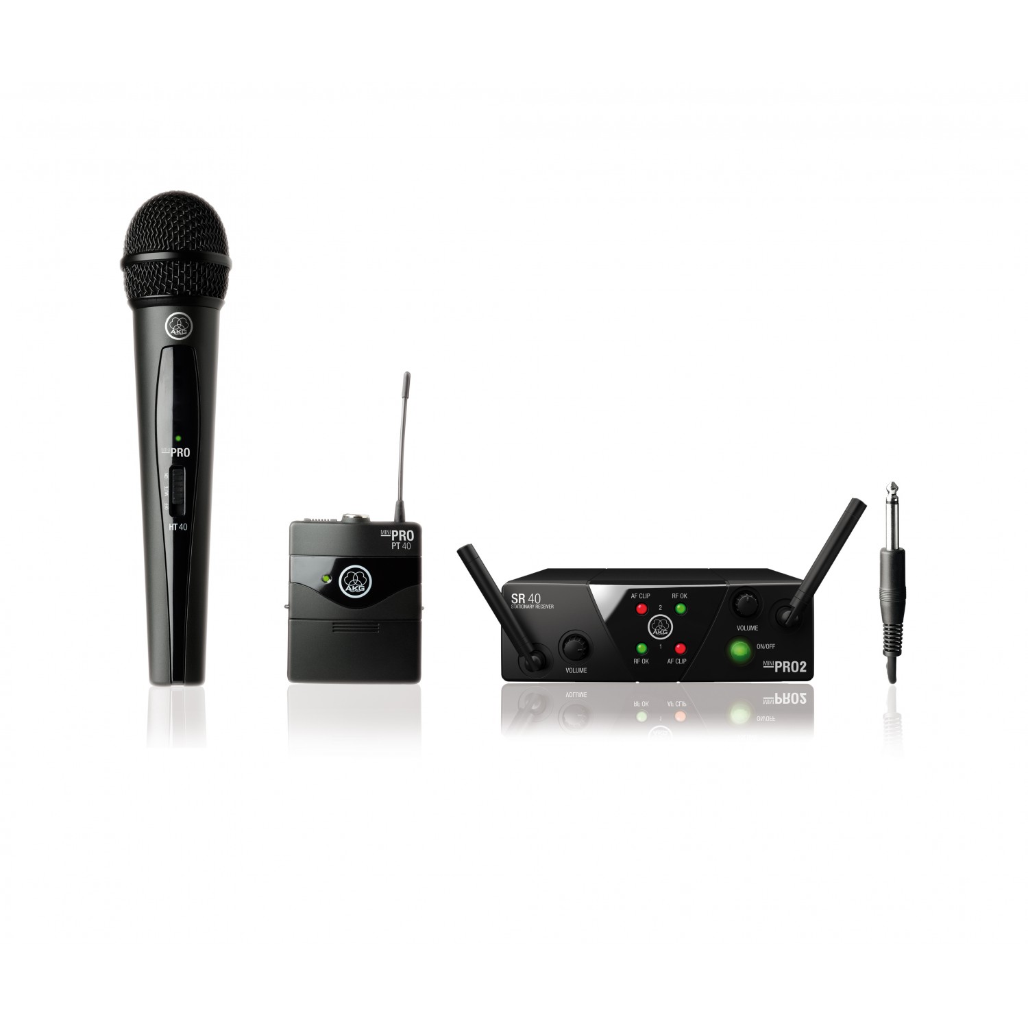 AKG WMS 40 MINI 2 Dual Vocal / Instrument Set US25A/C (537.500-539.300) - zestaw bezprzewodowy