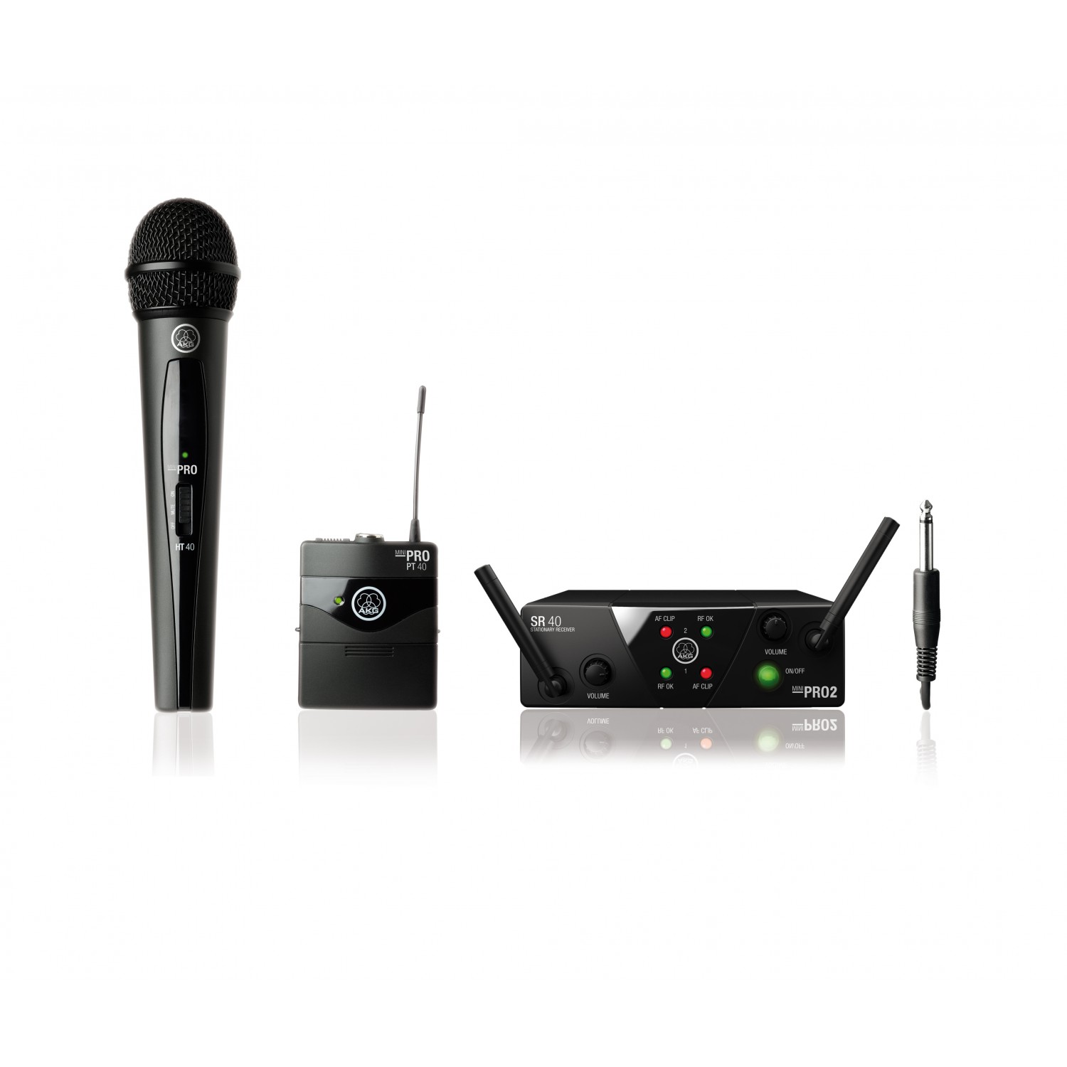 AKG WMS 40 MINI 2 Dual Vocal / Instrument Set US45A/C (660.700-662.300) - zestaw bezprzewodowy