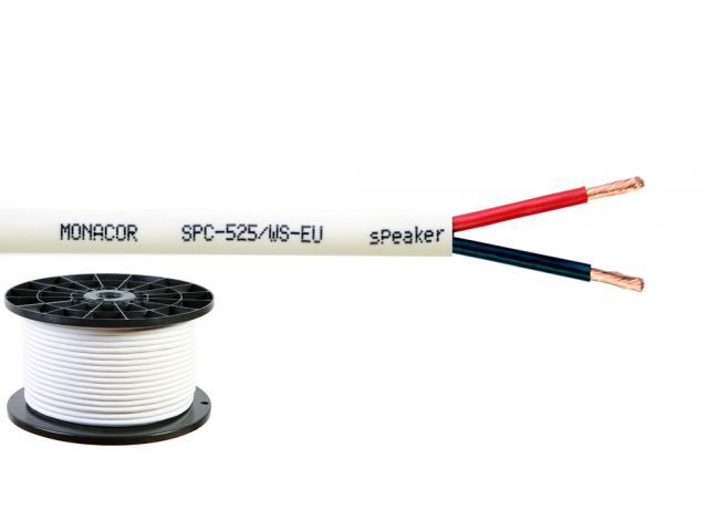 BXB SPC-525/WS-EU - Elastyczny kabel głośnikowy, produkowany w UE, 2 x 2.5mm&ltsup&gt2&lt/sup&gt, 100m