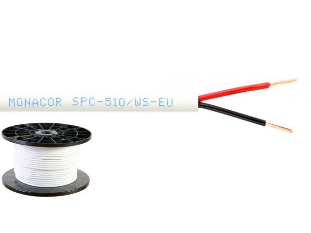 BXB SPC-510/WS-EU - Kabel głośnikowy, elastyczny, biały, 2 x 1mm<sup>2</sup>, "MADE IN EU" BXB SPC-510/WS-EU - Kabel głośnikowy, elastyczny, biały, 2 x 1mm<sup>2</sup>, "MADE IN EU"