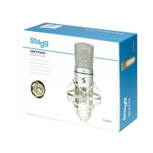Stagg SUSM50 -  mikrofon studyjny USB + pop filtr + statyw