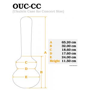 Ortega OUC-CC - Futerał na ukulele koncertowe