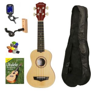 Arrow PB10 NA Natural Bright Top - ukulele sopranowe zestaw