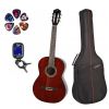 Alvera ACG100 4/4CS - gitara klasyczna + tuner + pokrowiec + kostki