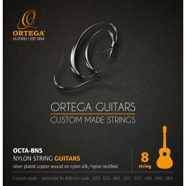 Ortega OCTA-8NS - Zestaw 8 strun do gitary klasycznej