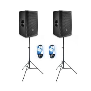 JBL 2x PRX812W - para kolumn aktywnych + statywy + okablowanie