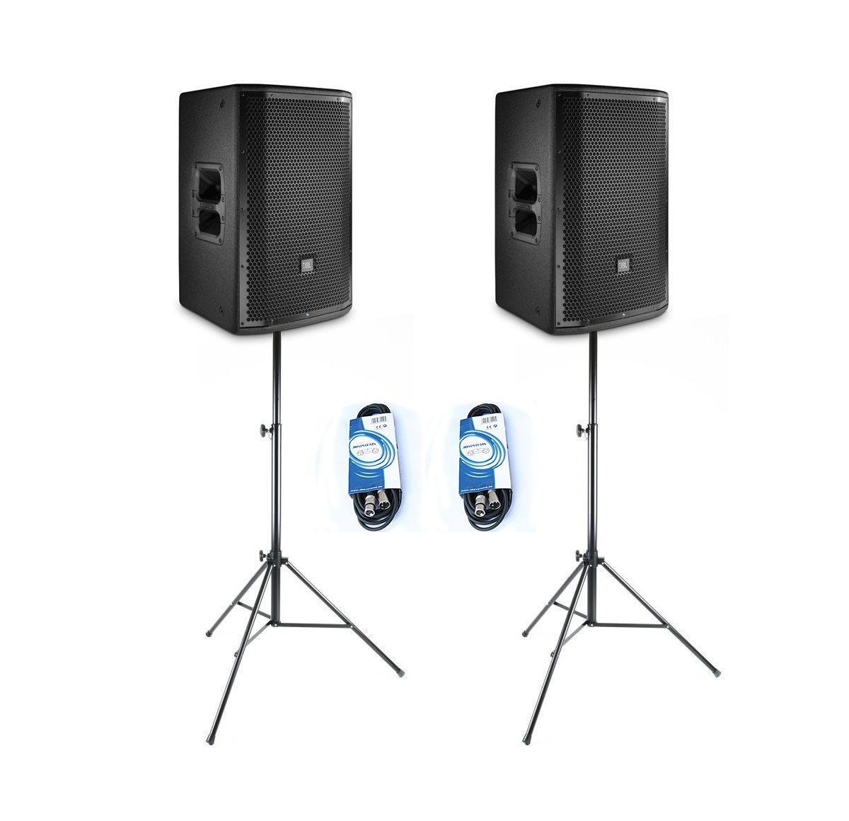 JBL 2x PRX812W - para kolumn aktywnych + statywy + okablowanie